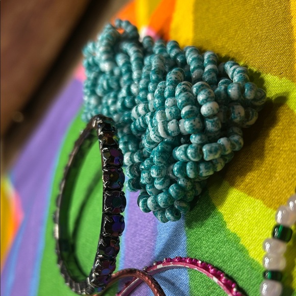 Colorful Bracelet Lot of 9 funky fun pieces - Picture 6 of 15